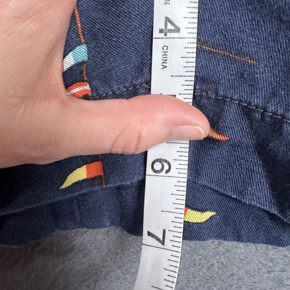 Polo Ralph Lauren Shorts Mens 36 Blue Nautical Sailboat Linen Blend 6" Classic - Picture 9 of 13